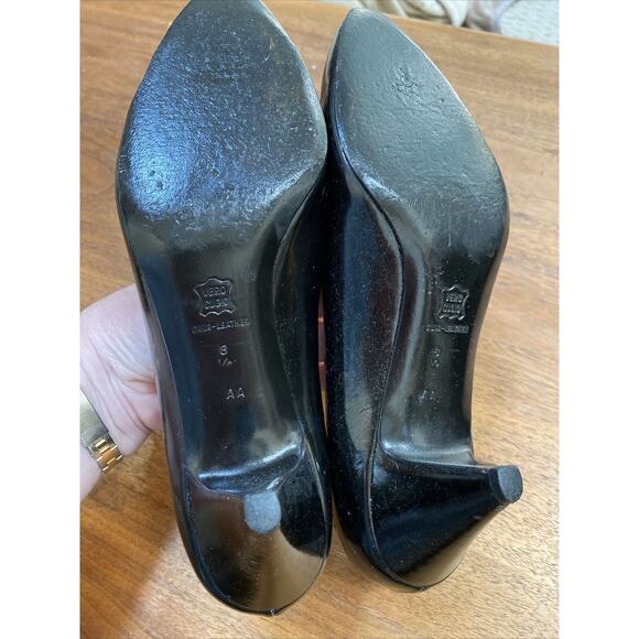 Vintage Bruno Magli shoes black leather pumps - Picture 8 of 9